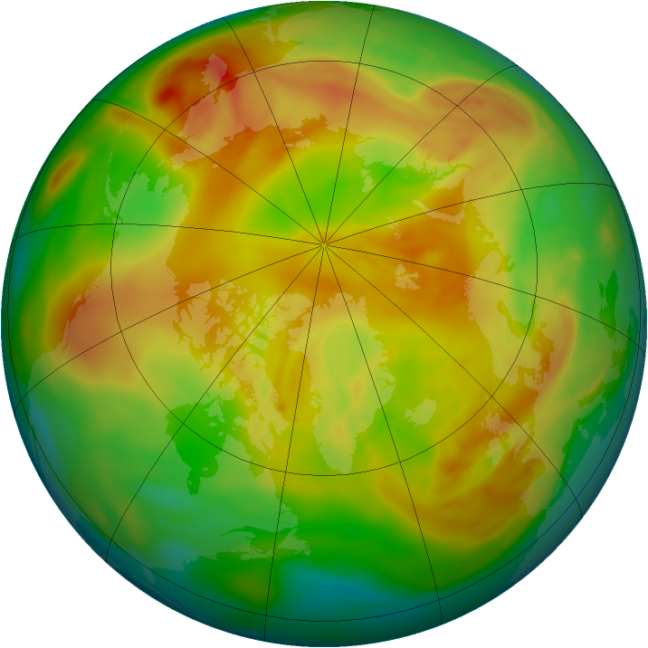 Arctic ozone map for 18 April 2008